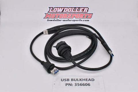 LOWDOLLER MOTORSPORTS Efi USB Bulkhead Connector and Cable for ECU PN: 356606